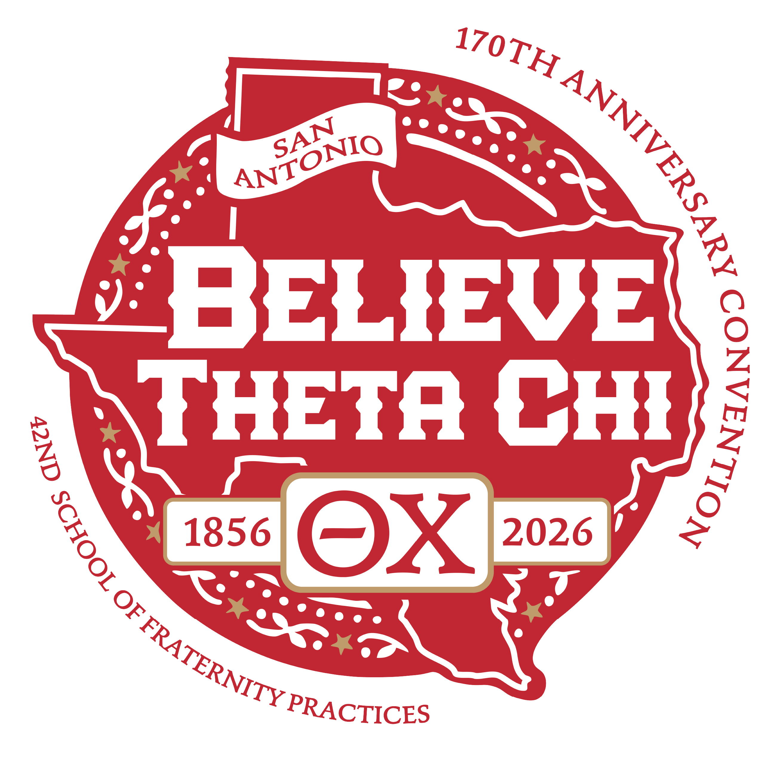 The logo for the 170th Anniversary Convention and 38th School of Fraternity Practices, held in San Antonio