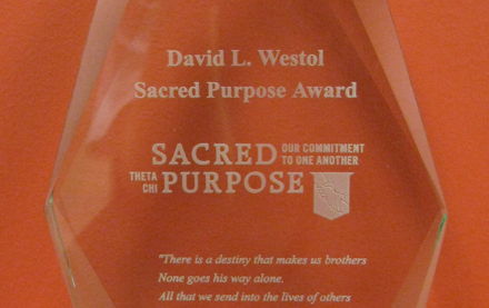 Image for Gamma Tau/Drake University receives the 2016/2017 David L. Westol Sacred Purpose Award